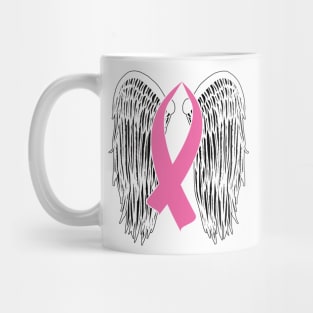 Winged Awareness Ribbon (Pink) Mug